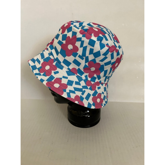 Unisex Unbranded Bucket Hat One Size White Blue *NEW* - Picture 3 of 7